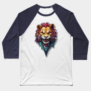 Evil Grin Lion Baseball T-Shirt